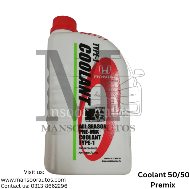 Coolant 50/50 Premix Honda TYPE 1 - GENUINE