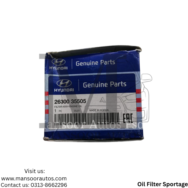 Oil Filter Sportage - Tucson - Elantra - Genuine