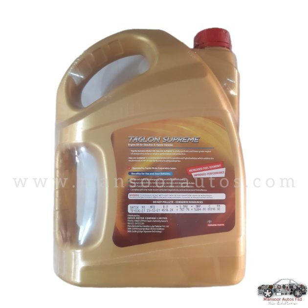Engine Oil 0w-20 TOYOTA TAGLON SUPREME – 3.7LTRs - Image 2