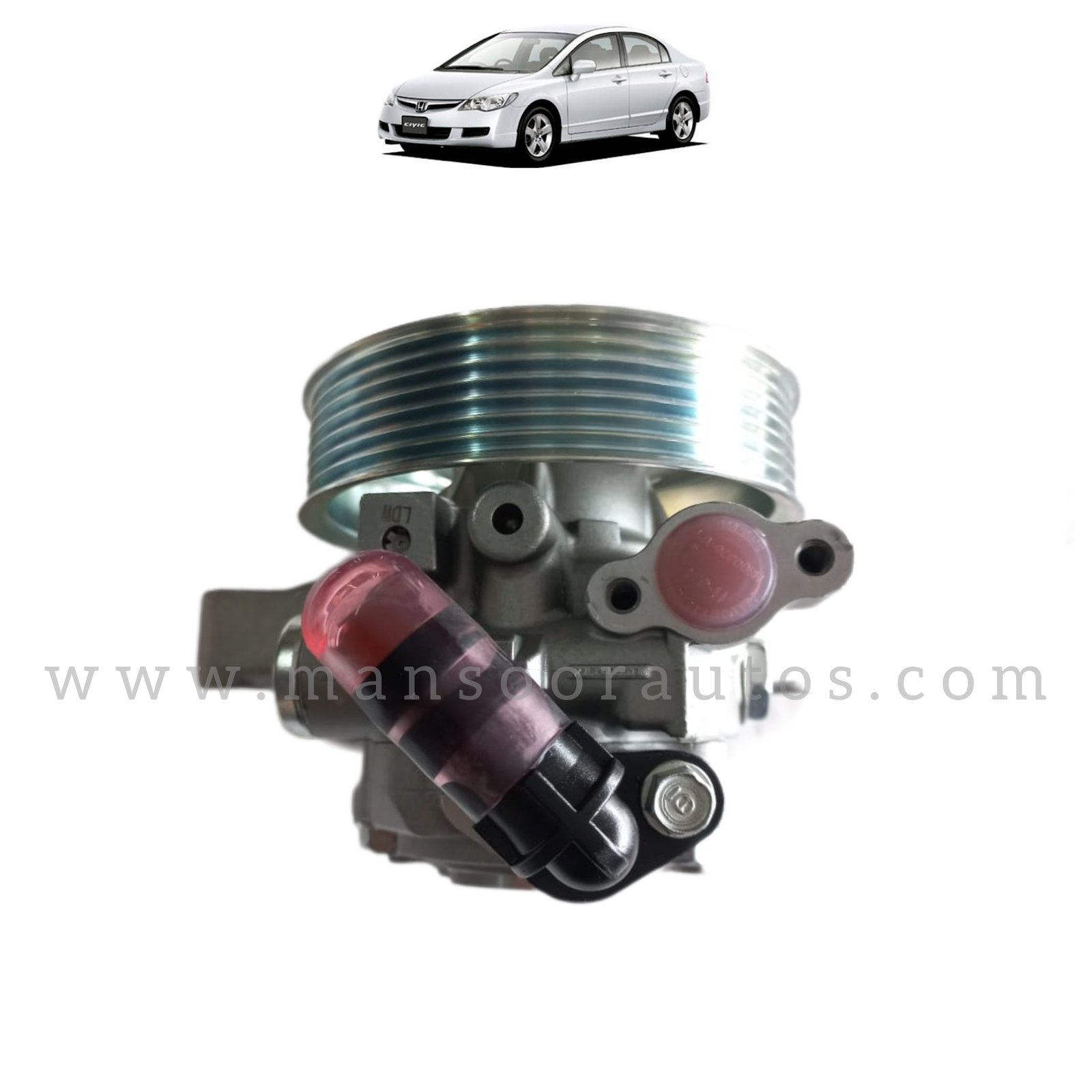 Power Steering Pump W/ Pulley For 2006-2011 Honda Civic 1.8L SOHC – Direct Fit OE Quality 21-5456