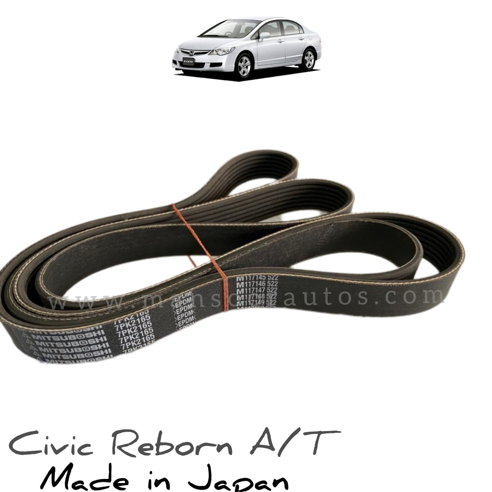 Buy online Fan Belt for Honda Civic Reborn A T Japan Genuine Auto Parts