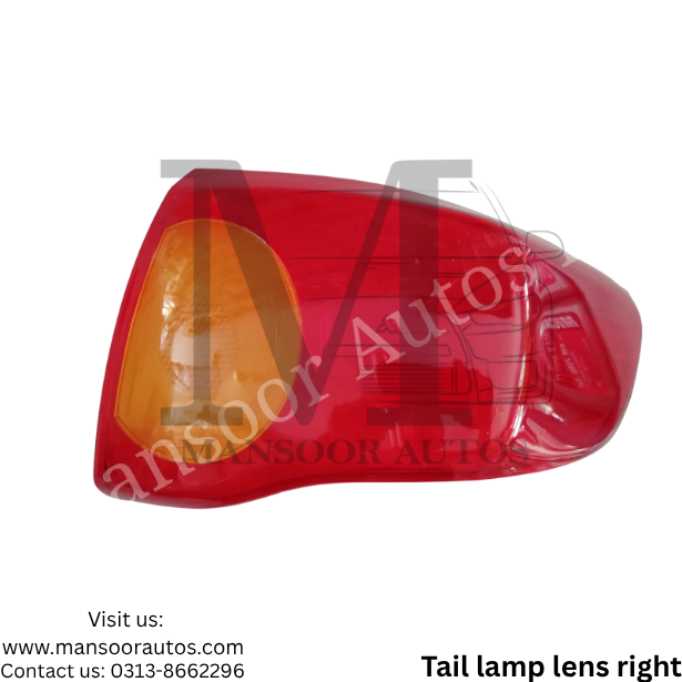 Tail Lamp Lens Right Corolla 2009-11