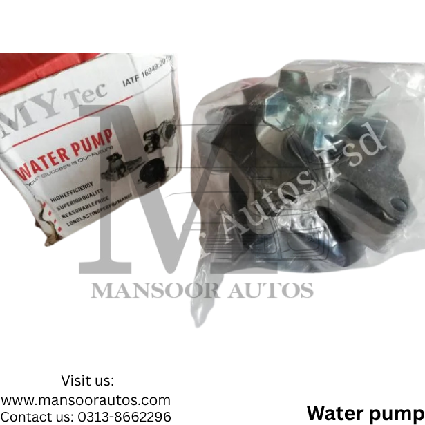Water Pump Corolla SE SALOON 1.6-1.8 - Imported