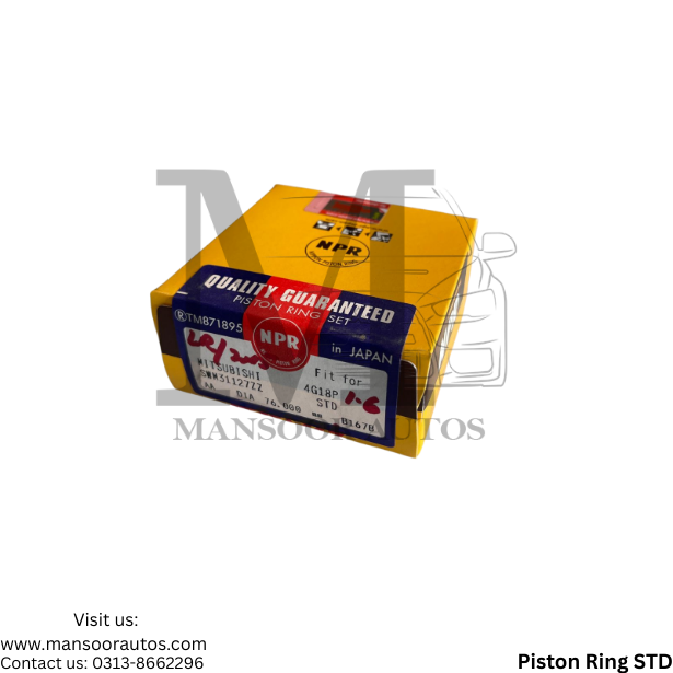 Piston Ring Set Mitsubishi Lancer 2004-12 4G18 1600cc - Japan