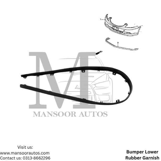 Bumper Lower Rubber Garnish Honda City 2006-08 - Genuine